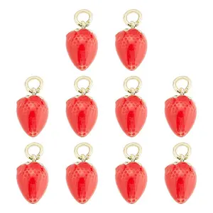 10Pcs Brass Enamel Charms