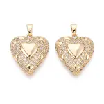 Brass Micro Pave Cubic Zirconia Pendants