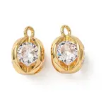 Brass Micro Pave Cubic Zirconia Charms