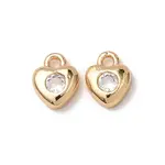 Brass Micro Pave Cubic Zirconia Pendants