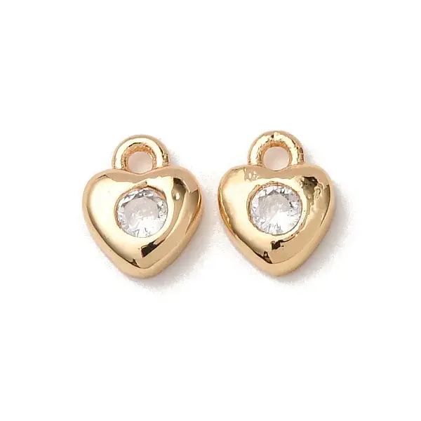 Brass Micro Pave Cubic Zirconia Pendants