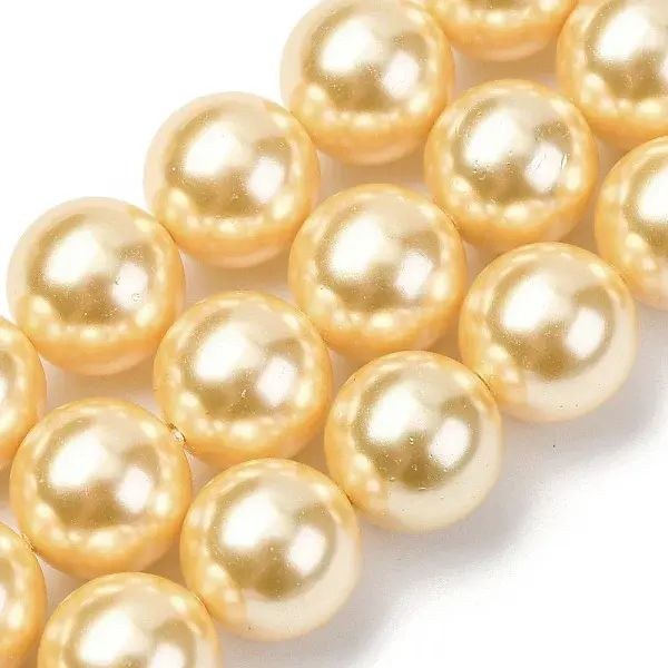 Electroplated Shell Pearl Beads Strands