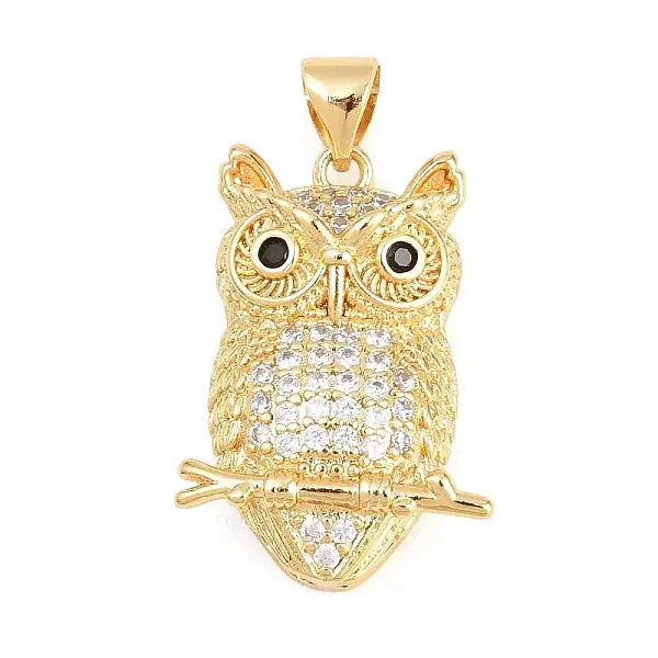 Brass Micro Pave Cubic Zirconia Pendants