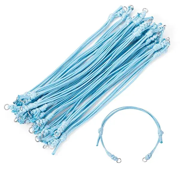 20Pcs Adjustable Korean Waxed Polyester Cord Bracelet Making