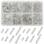 2000Pcs 8 Styles Glass Bugle Beads