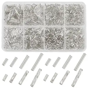 2000Pcs 8 Styles Glass Bugle Beads