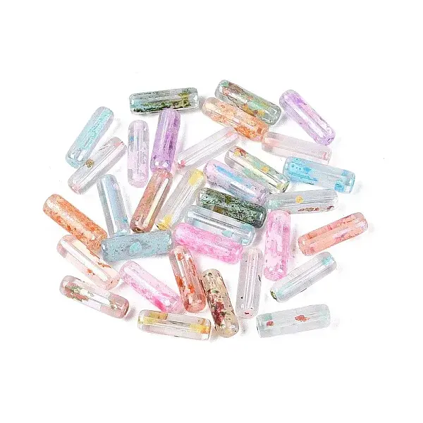 Picasso Transparent Glass Bugle Beads