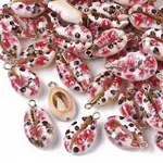 Printed Natural Cowrie Shell Pendants