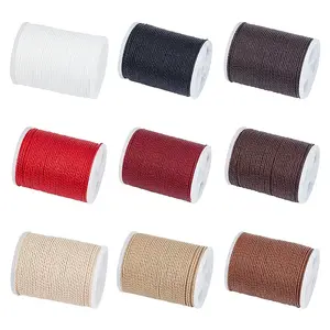 9 Rolls 9 Colors Round Waxed Polyester Cord