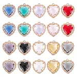 20Pcs 10 Colors Glass Pendants