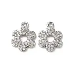 Brass Micro Pave Cubic Zirconia Pendants