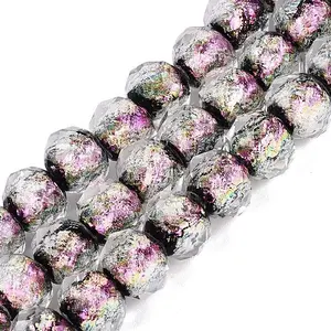 Handmade Foil Glass Lampwork Beads Strands