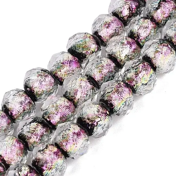 Handmade Foil Glass Lampwork Beads Strands