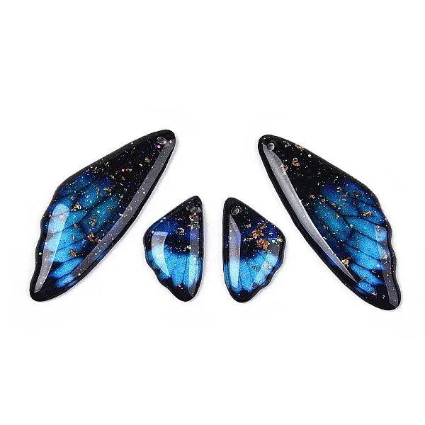Transparent Resin Wing Earrings Pendants