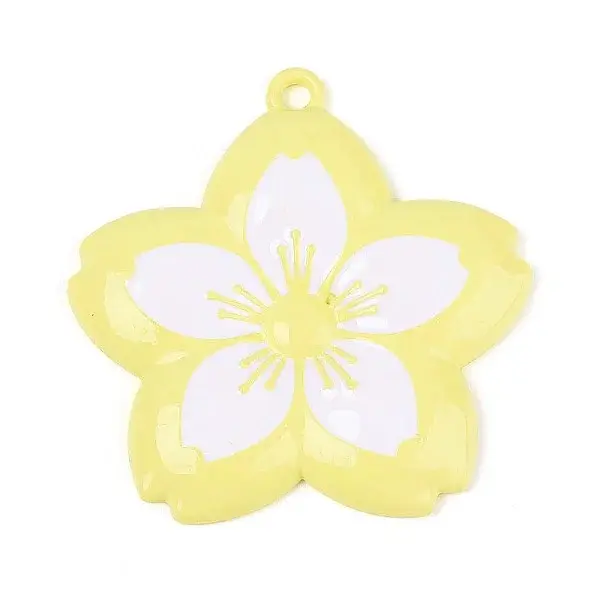 Spray Painted Alloy Big Pendants