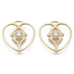 Brass Micro Pave Cubic Zirconia Pendants