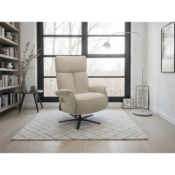 Sit & More RELAXAČNÍ KŘESLO, textil, béžová