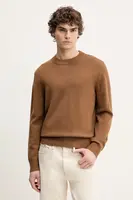 Vlněný svetr Sunflower pánský, hnědá barva, lehký, 3039
