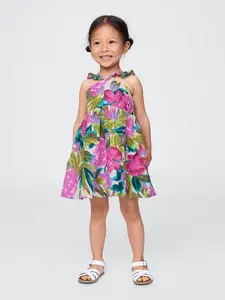 GAP Baby lněné šaty - Holky