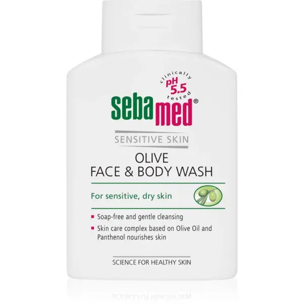 Sebamed Wash jemná mycí emulze na tělo a obličej s olivovým olejem 200 ml