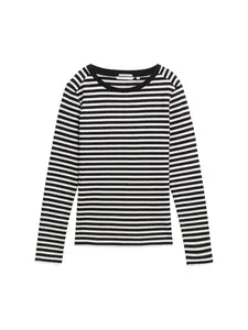 TOM TAILOR DENIM Tričko  čierna / biela