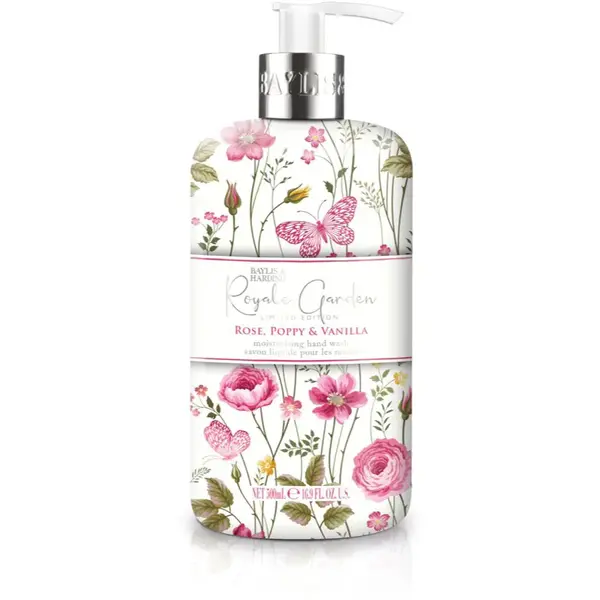 Baylis & Harding Royale Garden Rose, Poppy & Vanilla tekuté mydlo na ruky 500 ml