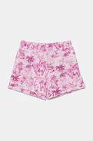 Dětské bavlněné šortky Guess růžová barva, vzorované, J5GD22 KA6R4