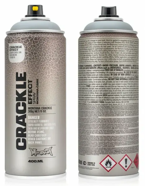 Barva ve spreji Montana Crackle 400ml – EC9017 Traffic Black