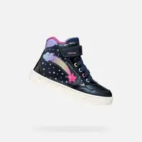 Dark Blue Girls Geox Skylin Sneakers - Girls
