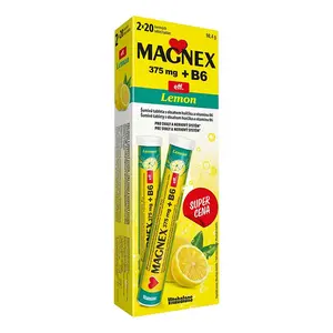 MAGNEX 375mg+B6 eff. Lemon 2 x 20 šumivých tablet