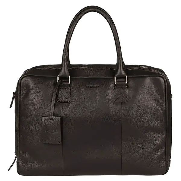 Kožená taška na notebook Burkely Tonny - čierna