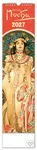 NOTIQUE Nástenný kalendár Alfons Mucha CZ/SK 2027, 12 x 48 cm