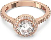 Swarovski Třpytivý bronzový prsten se Swarovski krystaly Constella 563940 55 mm