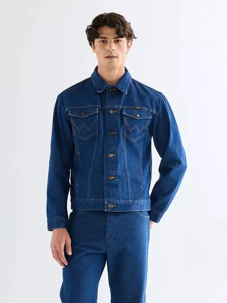 Pánská bunda WRANGLER COWBOY CUT JACKET PREWASHED INDIGO 112379708 Velikost: M