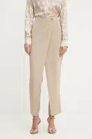 Kalhoty Marciano Guess ARIANA dámské, béžová barva, high waist, 5YGB06 7341A