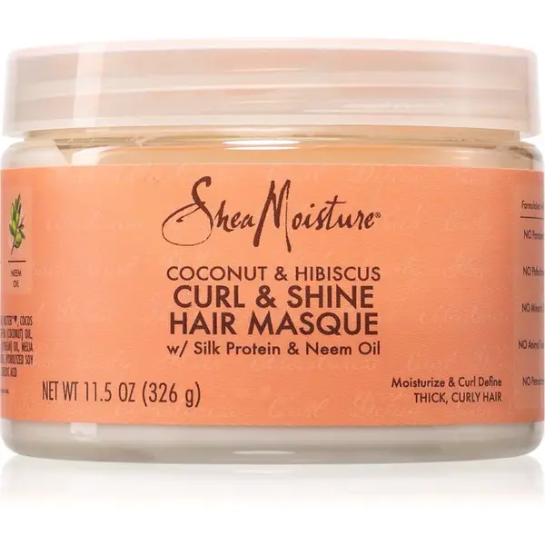 Shea Moisture Coconut & Hibiscus Curl & Shine intenzivně ošetřující maska pro kudrnaté vlasy 326 g