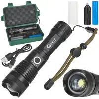 GEKO Taktická svítilna, LED XHP50, 15 W, 1500 lm, baterie 1800 mAh, krytí IPX8
