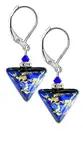 Lampglas Magické náušnice Evening Date Triangle s 24karátovým zlatem v perlách Lampglas ETA5