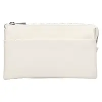 Menšia kožená dámska crosbody kabelka Katana Valli - biela