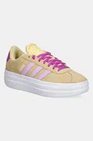 Dětské semišové sneakers boty adidas VL COURT BOLD žlutá barva, JI1019