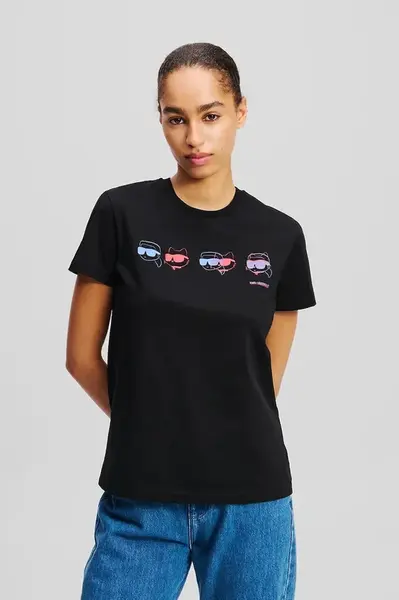 Bavlněné tričko Karl Lagerfeld IKON