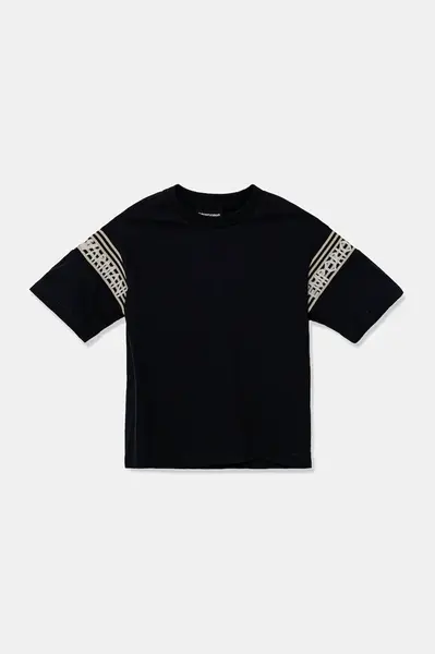 Dětské tričko Emporio Armani tmavomodrá barva, s aplikací, EB000121 AF13306