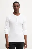 Bavlněné lounge tričko s dlouhým rukávem Resteröds ORIGINAL bedstefartroje GOTS bílá barva, 17022.4