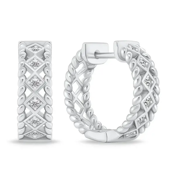 Brilio Silver Okouzlující stříbrné kruhové náušnice PE046