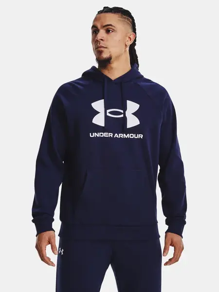 Tmavomodrá pánska mikina s kapucňou Under Armour Rival