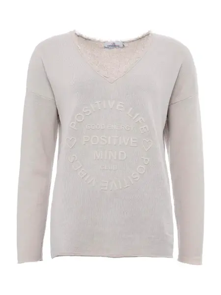 Zwillingsherz Mikina 'Positive Mind'  tmelová