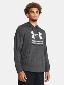 Under Armour Mikina UA Rival Terry Graphic Hood-GRY - Pánské