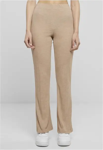 Women's ribbed trousers beige