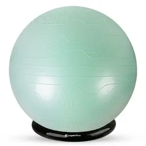 Gymnastický míč inSPORTline Stretch Ball 75 cm se základnou BallBase mint