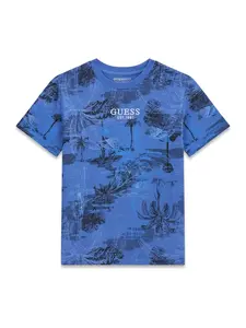 GUESS Tričko  modrá / čierna / biela